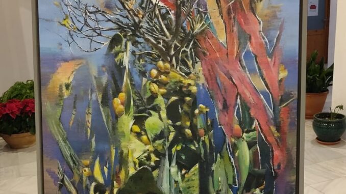 En la imagen 'Pintura para un viaje', de Daniel Nicolás Franca Camacho, primer premio del Certamen en su edición 2024