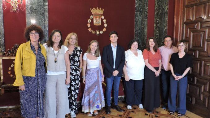Casimiro Fernández durante la jornada en la Casa de la Provincia de la Diputación